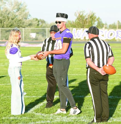 Photo by Taylor Risse. Caysen Soderlin partakes in Homecoming festivities prior to the football game held last Friday night.