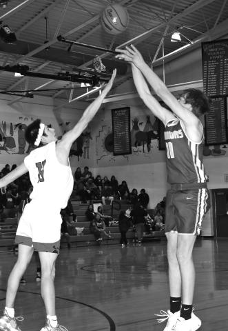 Photo by Taylor Risse Shooter Frederick put up six points against Pine Ridge last Tuesday in the first round of region 7A play.