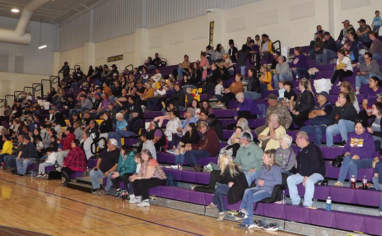 A large crowd showed up to cheer on the Lady Warriors against Lakota Tech last Tuesday night. Photo by Taylor Risse