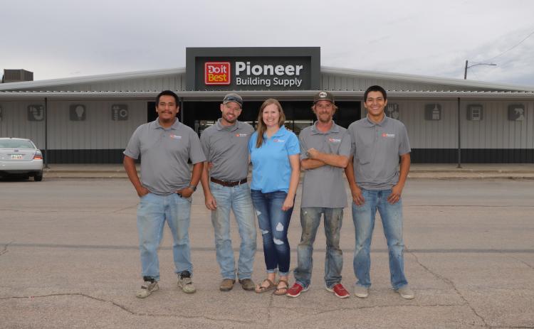 Some of the Do it Best Pioneer Building Supply crew pictured left to right: Keenan Menard, owners Jay and Janell Yohner, Andy Karns and Tayten Shangreau.